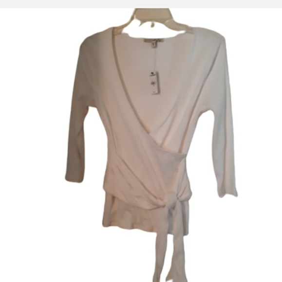 NWT Express One Eleven Ribbed Wrap Top - Picture 5 of 7